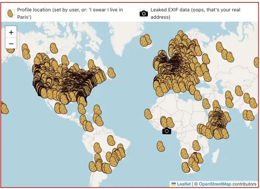 Map of sworn in Nazis’s locations.