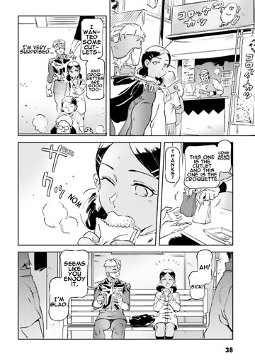 Lalah eating food cutely.
