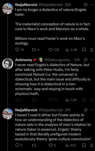 Marxists debating Engels while neither has read his works